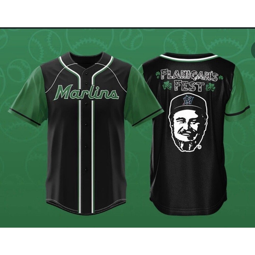 2026 Miami Marlins Flanigans Fest Baseball Jersey Adult Size M June 20th NEW